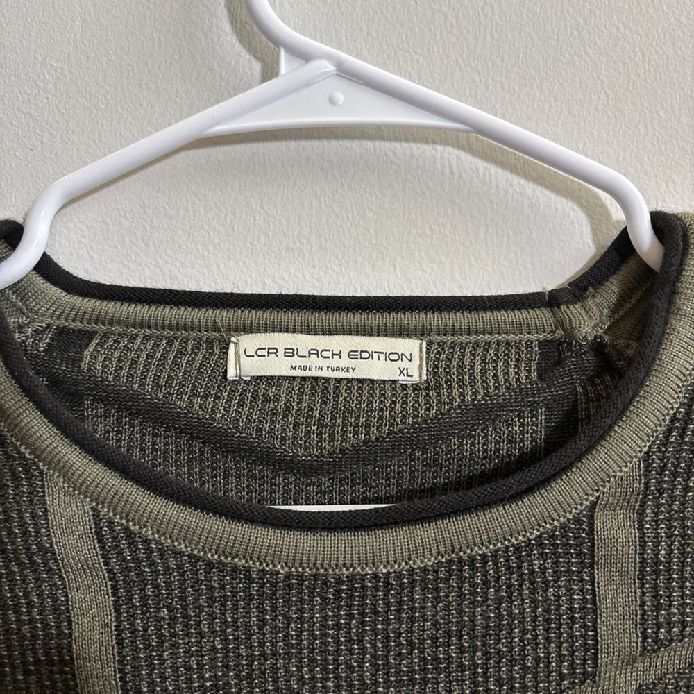 EUC MEN’S LCR BLACK EDITION SWEATER GREEN SIZE EXTRA LARGE XL GREEN BLACK TURKEY - Picture 2 of 7